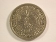 15009 Weimar  50 Reichspfennig Nickel  1927 E in ss+ Orginalbi...