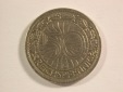15009 Weimar  50 Reichspfennig Nickel  1927 G in ss+ Orginalbi...
