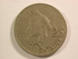 15013 Guatemala  25 Centavos 1967 in ss+  Orginalbilder