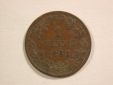 15013 Nassau  1 Pfennig 1862, ss gewellt, Druckstelle   Orgina...