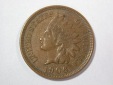 A001 USA  Indian Head 1 Cent 1906 in vz-st/f.st (AU-MS)  Orgin...