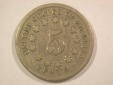A001 USA  Shield Nickel  5 Cent 1869 in ss (VF) Orginalbilder