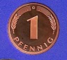 2,5,10 Pfennig 1995 G, Polierte Platte