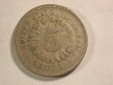 A103 USA  half Dime 5 Cent 1866 Shield Nickel in ss+ (VF+) Org...