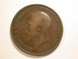 A106 Großbritannien  1 Penny 1918 in ss  Orginalbilder