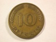 A009 BRD  10 Pfennig 1950 F in ss   Orginalbilder