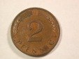 A009 BRD  2 Pfennig 1968 J  in ss   Orginalbilder