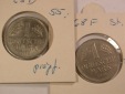 Lots -1- 2 x 1DM BRD 1968 D in vz-st und 1968 F in Stempelglan...