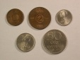 Lots -30- Schweden 5 Münzen 1957-1973 teils in f.ST !!  Orgin...