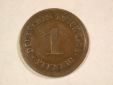 A203 KR 1 Pfennig 1908 E in ss+  Orginalbilder