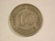 A203 KR  10 Pfennig 1908 J in ss  Orginalbilder