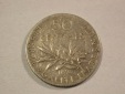 A110 Frankreich 50 Centime 1898 in ss  Orginalbilder