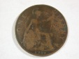 A111 Grossbritannien  1 Penny 1917 in fast ss    Orginalbilder