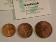 Lots -33-  Euro  1,2 und 5 Cent Frankreich 1999  mit Zertifika...