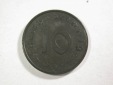 A205 Drittes Reich  10 Pfennig 1945 A in vz-st/f.st !! Orginal...