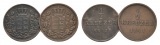 Altdeutschland, 2 Kleinmünzen (1842/1841)