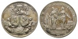 Bronzemedaille versilbert, alte Abguß; 27,75 g; Ø 48 mm