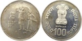 7177 Indien  100 Rupien 1981  17,35 Gramm Silber Stempelglanz ...