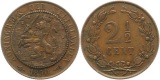 7224 Niederlande 2 1/2  Cent 1890  sehr schön