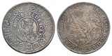 Sachsen, Taler 1614, Rand bearbeitet