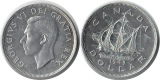 Kanada  1 Dollar 1949  FM-Frankfurt  Feingewicht: 18,66g Silbe...