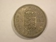 B06 Großbritannien 1 Schilling 1956 in ss+   Originalbilder