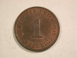 B07 KR 1 Pfennig 1915 A in f.ST !!  Originalbilder