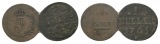 Altdeutschland, 2 Kleinmünzen (1824/1766)