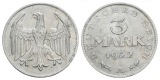 Weimarer Republik, 3 Mark 1922