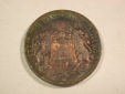 B41 KR Hamburg 5 Mark Silber 1907 mit herrlicher Patina in f.s...