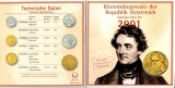 Österreich  Kleinmünzensatz  2001  FM-Frankfurt