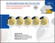 5 x 2 Euro Gedenkmünzen BRD Serie Bundesländer Bayern 2012, ...