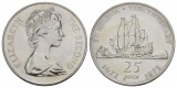 Schifffahrtsmünze; St. Helena 25 Pence 1973; Cu-Ni, 28,24 g, ...