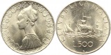 7526 Italien 500 Lire SILBER 1966