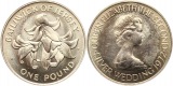 7532 Jersy one Pound 1972 Silver Wedding SILBER