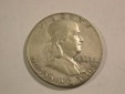 B42 USA  1/2 Dollar 1963 D in vz-st  Silber !  Originalbilder