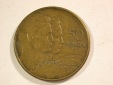 B12 Jugoslawien  50 Dinar 1955 in ss-vz Originalbilder