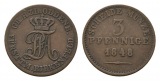 Oldenburg, 3 Pfennige 1848