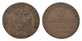 Brandenburg-Preußen, 3 Pfennig 1842 A
