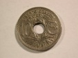 B13 Frankreich Lindauer 10 Centimes 1921 in ss, geputzt  Origi...