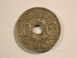 B13 Frankreich Lindauer  10 Centimes 1931 in ss Originalbilder