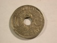 B13 Frankreich Lindauer  10 Centimes 1938 in f.vz  Originalbilder