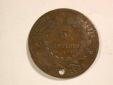 B13 Frankreich Ceres 5 Centimes 1898 A in ss, gelocht  Origina...