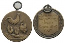 Geflügelverein, tragbare Bronzemedaille 1926; Ø 33,5 mm, 16,...