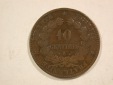 B43 Frankreich 10 Centimes 1896 in f.ss  Originalbilder