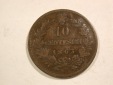 B14 Italien  10 Centisimi 1863 in ss!  Originalbilder