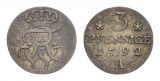 Brandenburg-Preußen, 3 Pfennig 1792 A