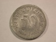 B15 3.Reich 50 Pfennig Alu  1935 E in ss/ss+ Originalbilder