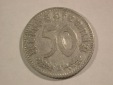 B15 3.Reich 50 Pfennig Alu  1940 B in ss/ss+ Originalbilder