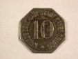 B16  Ravensburg 10 Pfennig 1918 in Eisen  achteckig in ss/ss+ ...